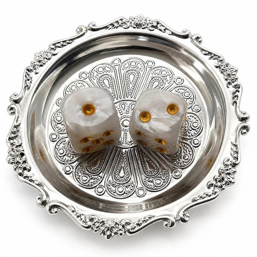 Mianbiz silver metal - metal, dice